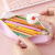 Simple Color Matching Double Layer Pencil Case Primary School Student Solid Color Junior High School Student Creative Large Capacity Storage Pencil Case Pencil Case Stall Supply
