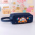 Double-Layer Large Capacity Oxford Fabric Pencil Bag Creative Students Cartoon Stationery Bag Double-Zipper Handbag Pencil Bag Wholesale