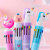 Cute Ten-Color Ballpoint Pen Girl Heart Cartoon Multi-Color Pressing Pen Student Multi-Functional Color Hand Account Mark