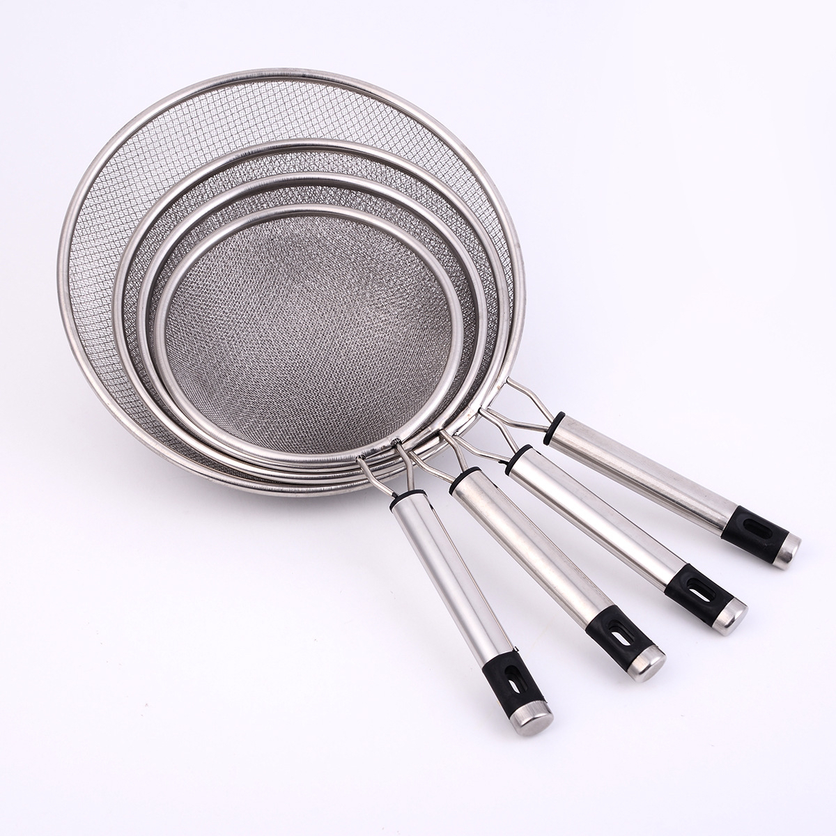 不锈钢手持油勺14—21CM尖耳网筛 油格 漏勺 油捞 燕窝豆浆面粉筛