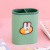 INS Creative Double Grid Pen Holder Girl Heart Cartoon Student Office Desk Surface Panel Multi-Function Separated Storage Box Ornaments