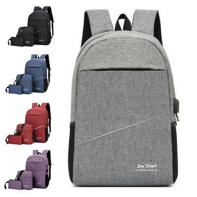 Xiaomi Backpack Multi-Functional Backpack with Logo Three-Piece USB Charging Leisure Bag Fashion Men's Bag
