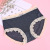 Cross-Border Underwear Women's Sweet Cute Lace Edge Crotch Mid-Waist Cotton Fabric Briefs Thin Wholesale