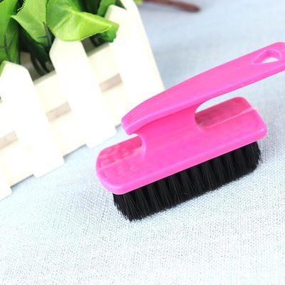 New Material Color Bent Handlebar Shoe Brush Black Hair Cleaning Brush Plastic Clothes Cleaning Brush Household Cleaning Brush 2 Yuan Supply
