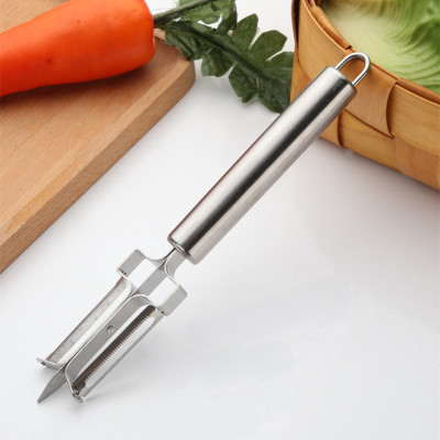 Factory Direct Sales Stainless Steel Multi-Functional Fruit Peeling Knife Brushed Peeler Multi-Purpose Peeling Knife Wholesale Two Yuan Store