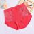 Factory Direct Sales Average Size High Waist Briefs Women's Cotton Jacquard Breathable Comfortable Soft Underwear Women's Big Red Wholesale