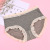 Cross-Border Underwear Women's Sweet Cute Lace Edge Crotch Mid-Waist Cotton Fabric Briefs Thin Wholesale