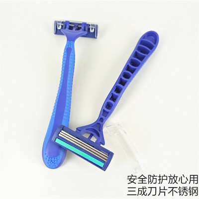 Factory Direct Sales Not Steel Knife Three-Blade Shaver Protection Shaver Shaver Hotel Supplies