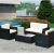 Outdoor Rattan Sofa Courtyard Outdoor Waterproof and Sun Protection Rattan Couch Combination Garden Outdoor Terrace