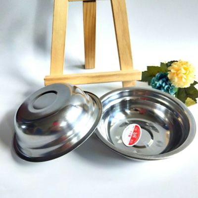 Factory Direct Sales 14cm Soup Plate Imitation Stainless Steel Iron Pot Large Steel Bowl Eating Flat Ware Tableware Kitchen Sink Yiwu Products