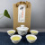 Factory Direct Sales Kung Fu Tea Set Ceramic Cup White Porcelain Set Blue and White Tea Cup Gaiwan Tea Set Can Be Used as Logo