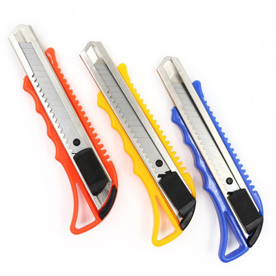 Color Metal Paper Cutter Wallpaper Knife Factory Direct Sales Art Knife Hand Push Large Utility Knife