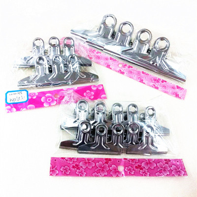 Factory Direct Sales Bag 4.6.10 Ticket Folder Stainless Steel Clip Folder Plate Holder Wholesale Two Yuan Store Supply