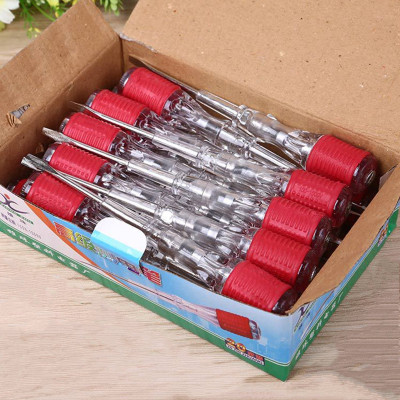 Wholesale 288 Large Screwdriver Screwdriver Light-on Test Pencil Contact Single Electric Pen Two Yuan Store