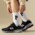 SocksAutumn and Winter Thickening Embroidery Letter P Street Art Solid Color Cotton Terry Sock Casual Sport Mid-Calf Length Sock Men and Women Fashion