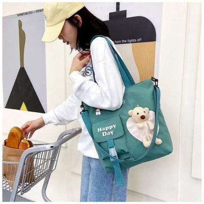 22 New Canvas Bag Female Student Shoulder Bag for Class Large Capacity Shoulder Women's Bag Casual Canvas Messenger Bag