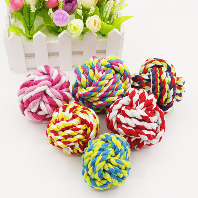 Wholesale Pet Toys Bite-Resistant Wear-Resistant Ball of Cotton Rope Dog Toys Bite Molar Pet Supplies