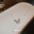 EVER FLORE Freshwater Pearl Micro Inlaid Zircon Butterfly Tassel Necklace