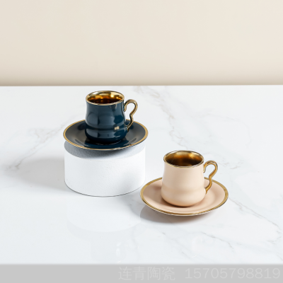 Ceramic Coffee Six Cups Saucer Gift Set