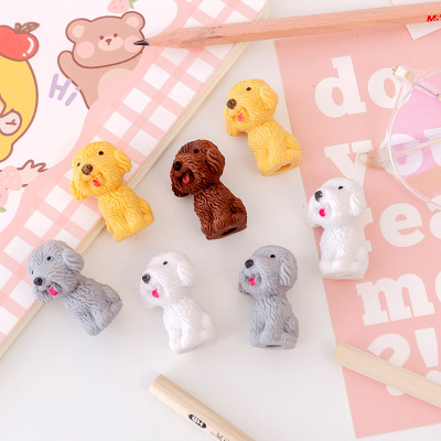 Cute Teddy Dog Eraser Primary School Student Creative Stationery Eraser School Supplies Activity Gift Wholesale