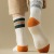 SocksJapanese Style Striped Socks Women's INS All-Match College Style Tube Socks Terry Towel Bottom Cotton Socks Factory Spot