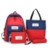 Cross-Border New Arrival Contrast Color Backpack Female Middle School Student Schoolbag Cute Heart Schoolbag Large-Capacity Backpack Four-Piece Set