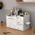 Sales Plastic Box Household Desk Cosmetics Storage Box Large Capacity Storage Box with Drawer Multi-Grid with Mirror