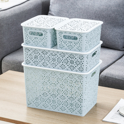 Sales Kitchen Hollow Desktop Storage Basket Storage Basket With Lid Clothes Storage Box Storage Box Plastic Basket