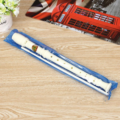 Plastic White Flute Children's Professional Performce Musical Instrument Student Practice Playing Clarionet with Cleaning Rod 2 Yuan Shop Wholesale