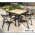 Solid Wood Anti-Corrosion Table and Chair Three/Five-Piece Combination Garden Balcony Furniture Outdoor Courtyard 