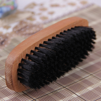 Boutique Daily Black Nylon Wool Oval Shoe Brush Leather Shoe Brush Sports Shoe Brush Oil Brush Factory Direct Sales