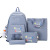 Backpack Four-Piece Set Primary School Students Three to Six Grade Backpack Middle School Students Tuition Bag Campus