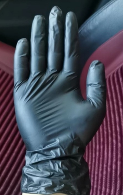 Black Disposable Gloves PVC Nitrile Composite Gloves Food Grade Authentic Boxed Kitchen Cooking Suitable