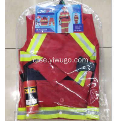K-0067 Toy Firefighter Party Costume Stage Makeup Role Play Costume Drama Performance Costume Props