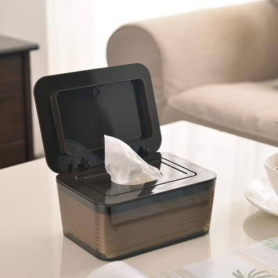 Supply Tissue Box Living Room Sealed Paper Extraction Box Plastic Household Car Dustproof Cover Wet Tissue Storage Box