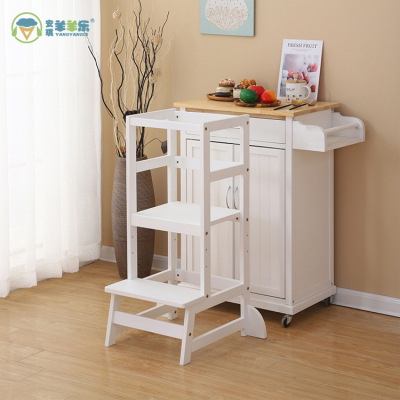 Baby Hand Washing Stool Kitchen Hand Washing Ladder Climbing Children Kitchen Chair Baby Solid Wood Chair Footstool Children's Chair Wholesale