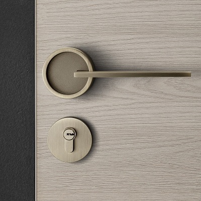 Handle Lock Indoor Bedroom Door Lock Nordic Bathroom Magnetic Mute Split Lock Household Minimalist Lock