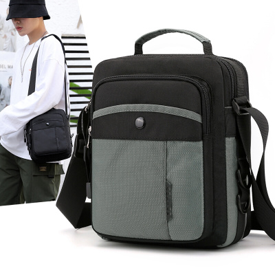 Men's Bag 20g20 New Korean Style Casual Men's Shoulder Messenger Bag Waterproof Oxford Cloth Handbag Multi-Layer Travel