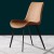 Dining Chair Home Modern Minimalist Nordic Restaurant Ins Internet Celebrity Light Luxury Leather Chair Italian Creative Iron Backrest