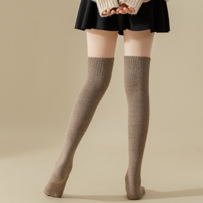 SocksOver-the-Knee Terry-Loop Hosiery Women's JK Japanese Autumn and Winter Extended Long Cotton Socks Non-Slip  Socks Women