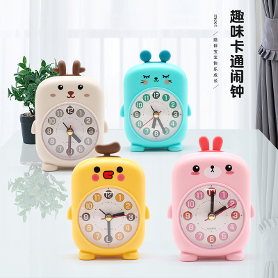 Factory Direct Sales Fun Cartoon Alarm Clock Children Student Alarm Clock School Gifts TikTok Community Group Purchase