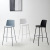 Modern Minimalist Bar Chair Italian Bar Leisure High Stool Coffee Shop Milk Tea Shop Bar Stool Indoor High Leg