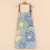 Fashion Adult Kitchen Stain-Resistant Anti-Fouling Tooling Labor Protection Canvas Cotton Printed Apron