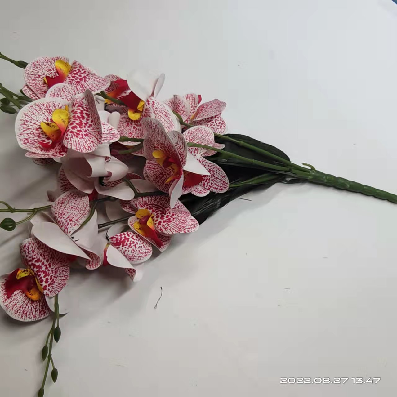 外贸仿真花婚庆装饰3D小把蝴蝶兰厂家直销