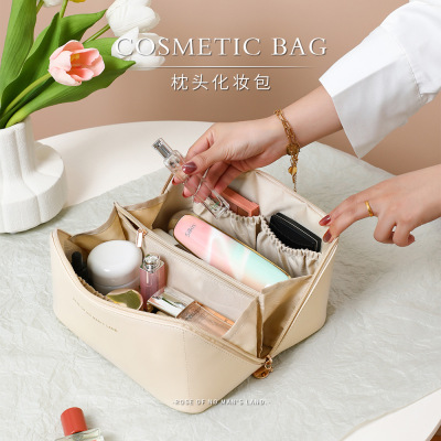 Cosmetic Bag Women's Large Capacity Portable Ins High Sense Internet Celebrity 2022 New Super Popular Travel Products Wash Bag
