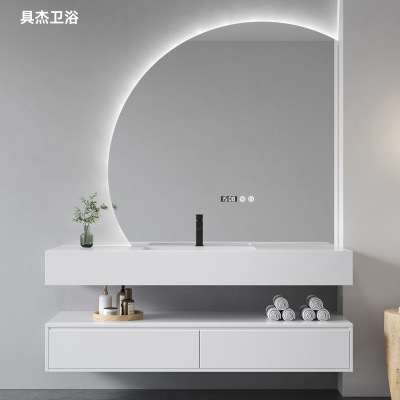 INS Style Stone Plate Whole Washbin Bathroom Cabinet Combination Designer Simple Wash Face Bathroom Wash Bathroom Inter-Platform Basin