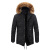 Foreign Trade Amazon New Winter Coat Men's Fleece-Lined Mid-Length Cotton Clothing Thickened Cotton-Padded Coat Fur Collar Warm Men's Clothing