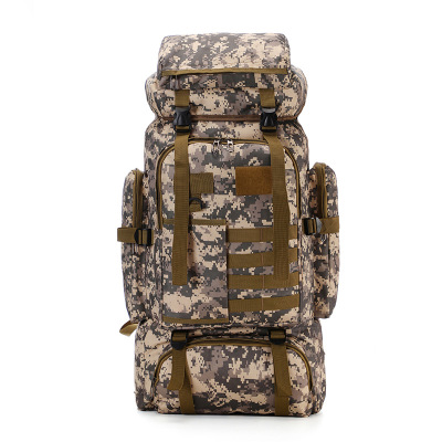 New 80L Tactical Camouflage Outdoor Backpack Hiking Large Capacity Waterproof Mountaineering Backpack Men's Camping Travel Bag