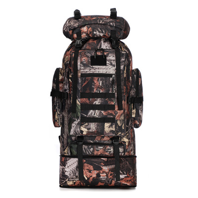 Wholesale Large Capacity Multi-Functional Camouflage Tactics Backpack Tear-Resistant 100L Hiking Backpack