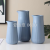 Modern Minimalist Morandi Ceramic Flower Bottle Pot Decoration Square round Three-Piece Set